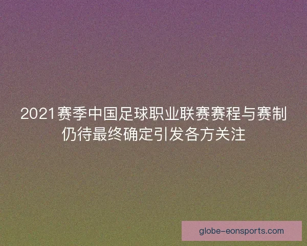 2021赛季中国足球职业联赛赛程与赛制仍待最终确定引发各方关注 2021赛季中国足球职业联赛赛程与赛制仍待最终确定引发各方关注
